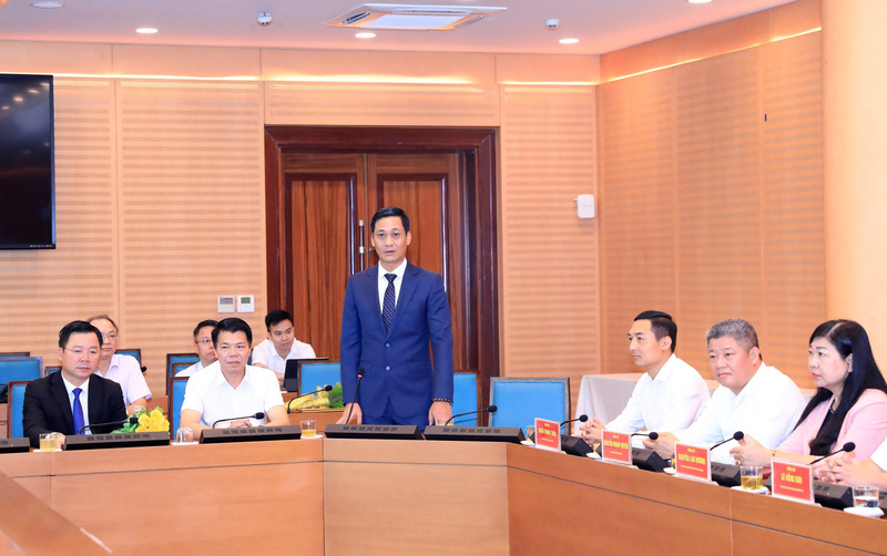 Tân Chánh Văn phòng UBND TP. Hà Nội Lê Thanh Nam phát biểu tại Okvip69 Đăng ký cá cược. Ảnh: Linh Phạm