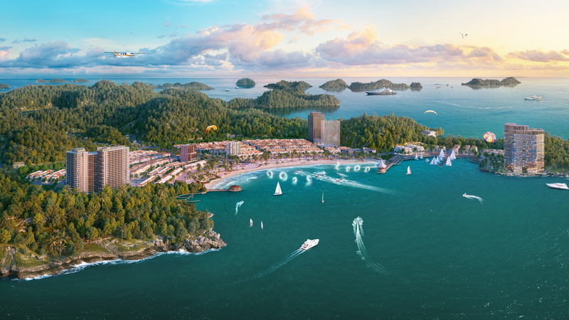 Phối cảnh Thành phố Vịnh Trung tâm Xanh Island Cát Bà