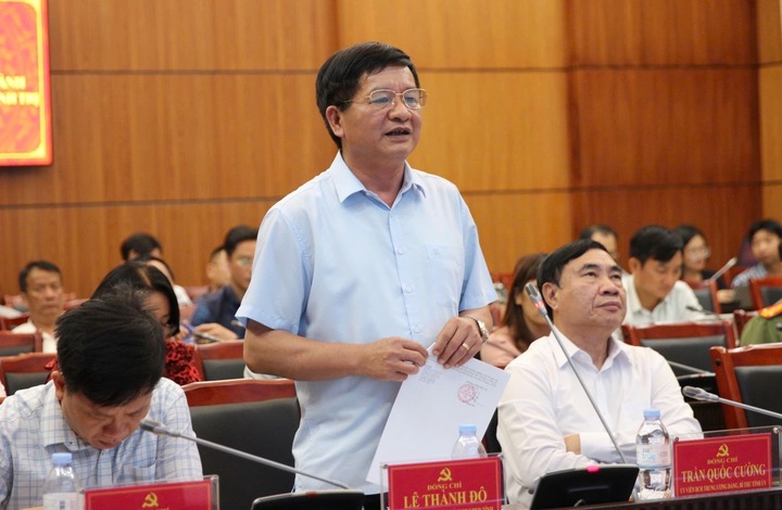 Chủ tịch UBND tỉnh Điện Biên Lê Thành Đô phát biểu tại Okvip69 Đăng ký cá cược. Ảnh: Thủy Lan