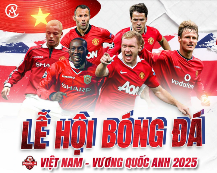 Trận đấu giữa cựu cầu thủ Manchester United và Việt Nam All Star sẽ diễn ra lúc 18h30 ngày 27/6 trên kênh FPT Play. Ảnh: FPT Play