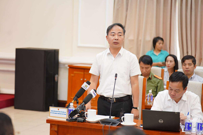 Ông Nguyễn Ngọc Hà, Phó Cục trưởng Cục Quản lý chất lượng phát biểu. Ảnh: MOET