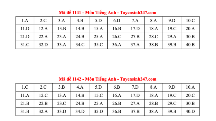 Đáp án tất cả các mã đề môn Tiếng Anh thi Liên Minh OK VIP Game Online Giải Trí Cá Cược THPT 2025  - 21