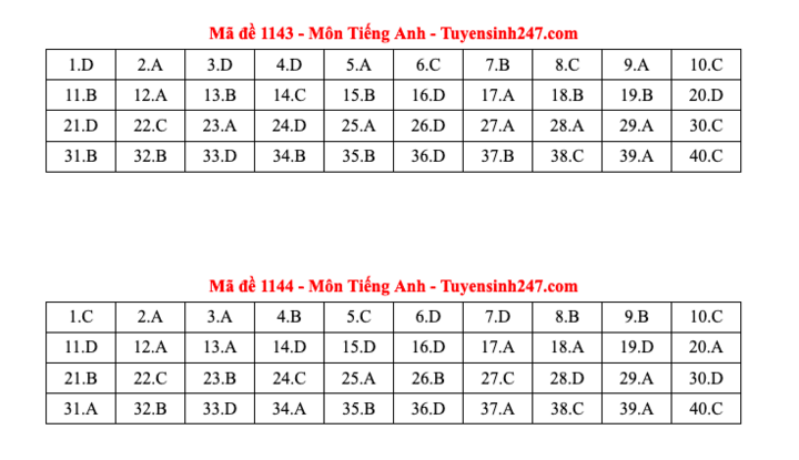 Đáp án tất cả các mã đề môn Tiếng Anh thi Liên Minh OK VIP Game Online Giải Trí Cá Cược THPT 2025  - 22