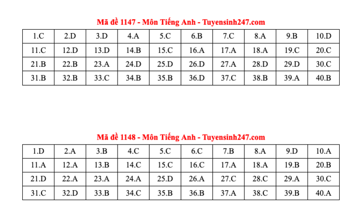 Đáp án tất cả các mã đề môn Tiếng Anh thi Liên Minh OK VIP Game Online Giải Trí Cá Cược THPT 2025  - 24