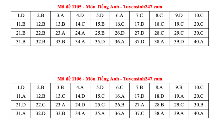 Đáp án tất cả các mã đề môn Tiếng Anh thi Liên Minh OK VIP Game Online Giải Trí Cá Cược THPT 2025  - 3