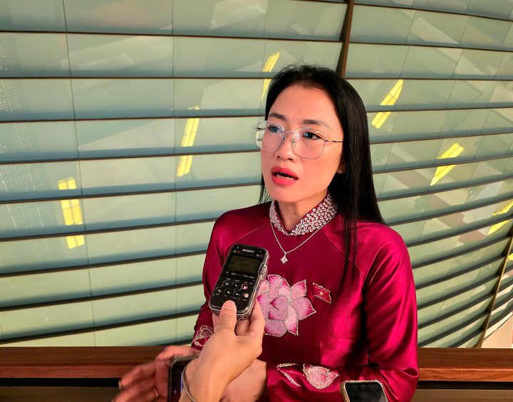 Đại biểu Trần Khánh Thu (đoàn Thái Bình). Ảnh: Thu Hường