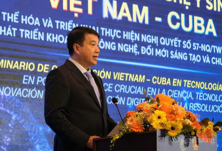 Ông Y Thanh Hà Nie Kđăm, Bí thư Tỉnh ủy Lâm Đồng phát biểu khai mạc hội thảo. Ảnh: Duy Tín