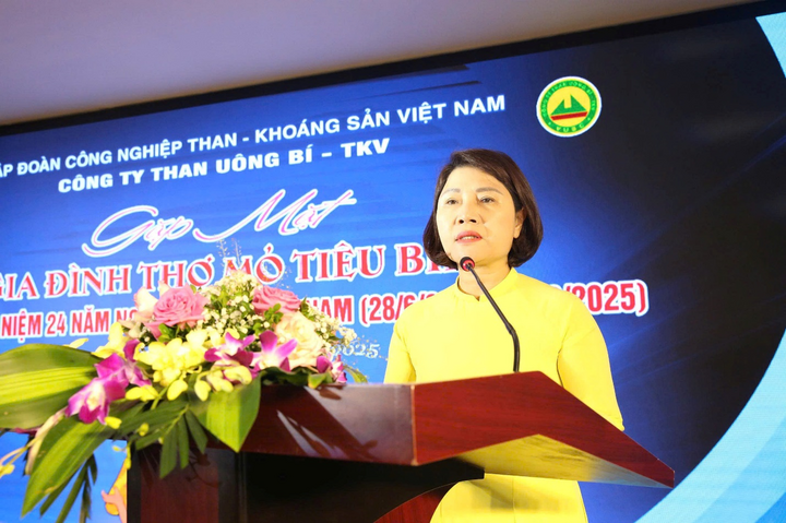 Đồng chí Nguyễn Thị Minh – Phó Chủ tịch Công đoàn Than Khoáng sản Việt Nam. Ảnh: Bình Nguyên