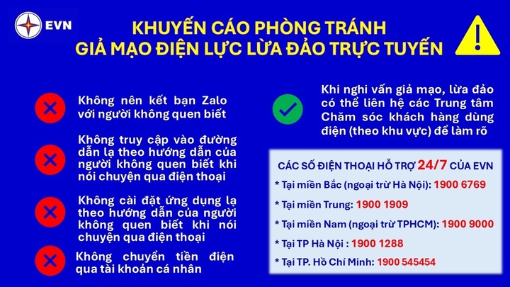 EVN cảnh báo chiêu lừa đảo mới sau điều chỉnh địa giới hành chính
