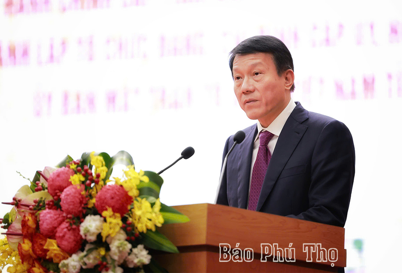 Đại tướng Lương Tam Quang, Ủy viên Bộ Chính trị, Bí thư Đảng ủy Công an Trung ương, Bộ trưởng Bộ Công an phát biểu chỉ đạo Okvip69 Đăng ký cá cược. Ảnh: Báo Phú Thọ