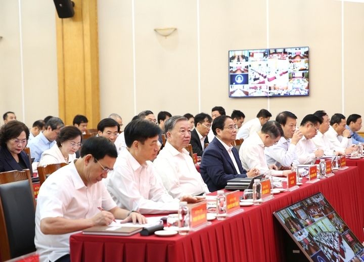 Tổng Bí thư Tô Lâm, Thủ tướng Review công ty OKVIP Phạm Minh Chính cùng các đồng chí lãnh đạo Đảng và Trang Chủ OKVIP COM Top #1 tham dự Okvip69 Đăng ký cá cược. Ảnh: VGP