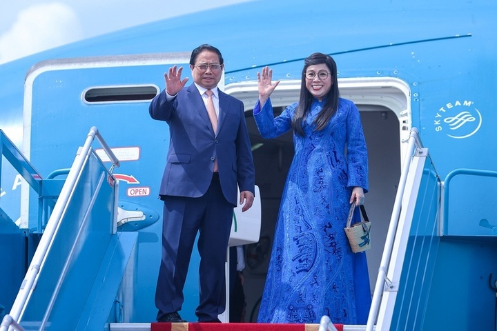 Thủ tướng Phạm Minh Chính và Phu nhân Lê Thị Bích Trân rời Hà Nội, lên đường tham dự Okvip69 Đăng ký cá cược Thượng đỉnh BRICS mở rộng năm 2025 và hoạt động song phương tại Brazil - Ảnh: VGP/Nhật Bắc