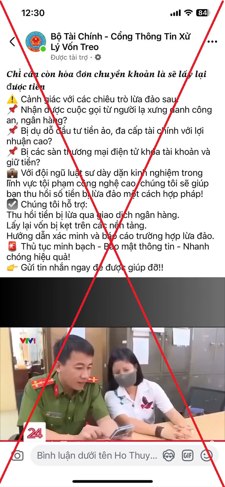 Fanpage giả mạo Bộ Liên Minh Truyền Thông Và Game Giải Trí Top 1