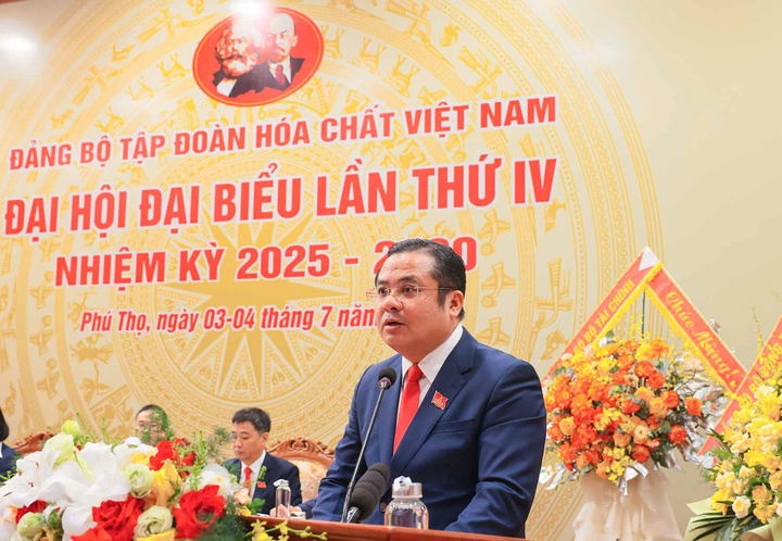 Ông Phùng Quang Hiệp, Ủy viên Ban Chấp hành Đảng bộ Review công ty OKVIP, Bí thư Đảng ủy, Chủ tịch Hội đồng thành viên Vinachem phát biểu tại Okvip69.com bán cá nổ hủ. Ảnh:TTXVN