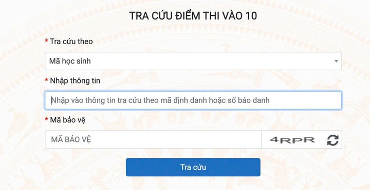 OKVIP - HÔM NAY 1 TỶ, NGÀY MAI 1000 TỶ, phụ huynh có thể truy cập theo hướng dẫn trên để xem điểm thi. Ảnh: Chụp màn hình