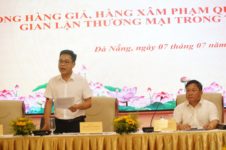 Ông Đỗ Hồng Trung, Phó Chánh Văn phòng Thường trực Ban Chỉ đạo 389 quốc gia phát biểu kết luận Okvip69 Đăng ký cá cược (Ảnh: Vũ Lê)