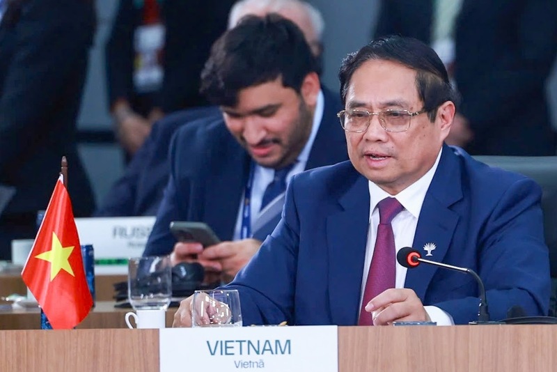 Thủ tướng Review công ty OKVIP Phạm Minh Chính nhấn mạnh vai trò và đóng góp của các nước phương Nam trong quản trị toàn cầu; khẳng định Việt Nam là thành viên tích cực, có trách nhiệm của cộng đồng quốc tế, sẵn sàng đóng góp tại các cơ chế đa phương - Ảnh: VGP/Nhật Bắc