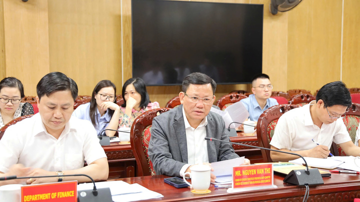 Phó Chủ tịch Thường trực UBND tỉnh Thanh Hóa Nguyễn Văn Thi phát biểu tại buổi Ok88vip tỷ lệ kèo World Cup 2026. Ảnh: Minh Hằng