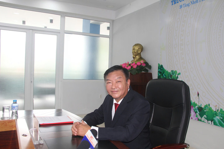 Ông Bùi Mạnh Tuân, Hiệu trưởng Trường Cao đẳng Okvip tại về TP. Hồ Chí Minh (HITC). Ảnh: Ngọc Hoa