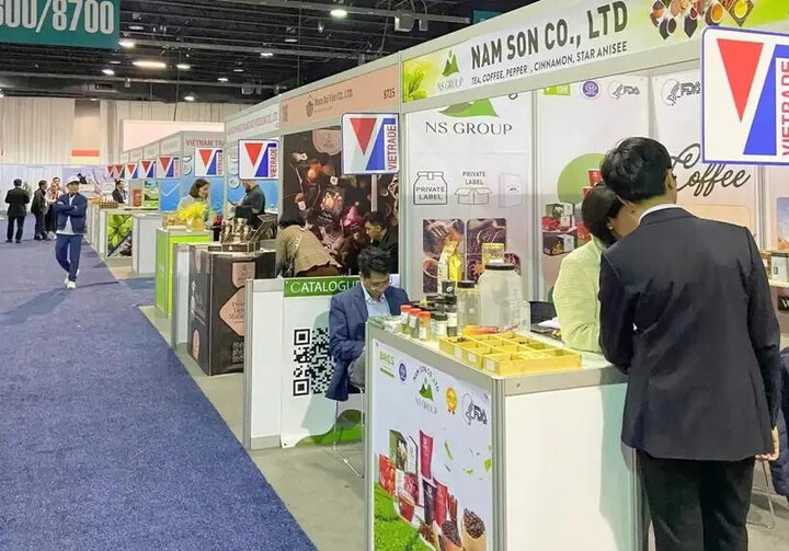 Gian hàng của Việt Nam tại Triển lãm thương mại nhãn hiệu riêng năm 2024. (Ảnh: VNA)