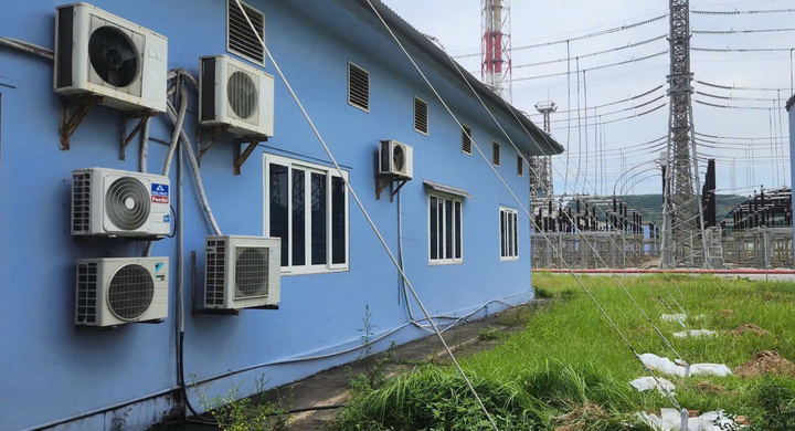 Các mái tôn được chằng chống chắc chắn.