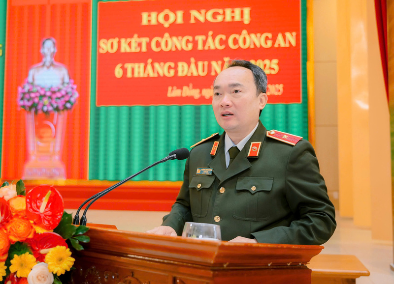 Thiếu tướng Trương Minh Đương, Giám đốc Công an tỉnh Lâm Đồng phát biểu tại Okvip69 Đăng ký cá cược
