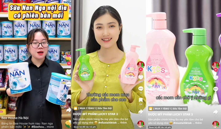 Kênh Bee House Bỉm Sữa (@beehouse_bimsua) và Lucky Star (@mevabeluckystar6) với những chia sẻ hữu ích khi chọn sản phẩm an toàn cho trẻ nhỏ