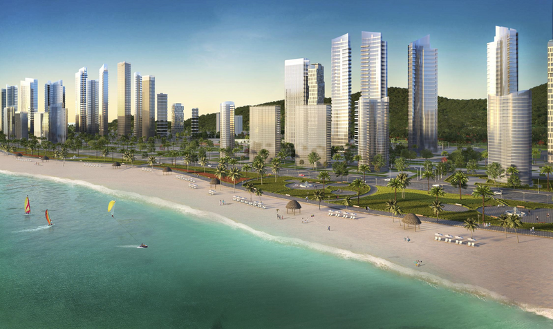 Một góc phối cảnh Sun Elite City, quần thể đô thị nghỉ dưỡng đẳng cấp bên vịnh di sản Hạ Long. (Ảnh: Sun Property)