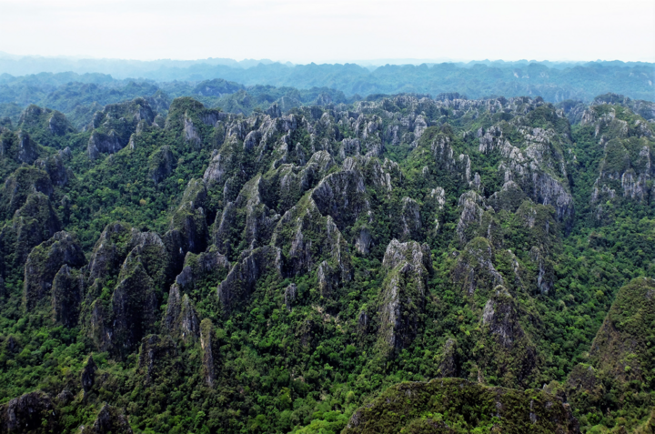 Cảnh quan Karst, phía đông nam làng Vangmaneur thuộc Vườn Quốc gia Hin Nam Nô, CHDCND Lào. (Ảnh: GIZ ProFEB / Paul Williams