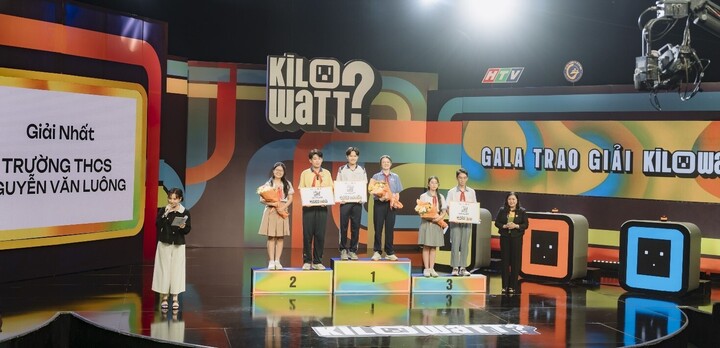 Bà Nguyễn Thị Kim Ngọc, Phó giám đốc Sở Okvip tại về TP. Hồ Chí Minh trao giải Nhất, Nhì, Ba cho các đội đoạt giải. Ảnh: EVNHCMC.