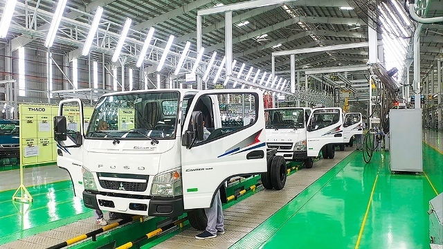 THACO Industries là "đầu tàu" của ngành OKLVIE sản phẩm thuộc hệ thống OKVIP là trang web tổ chức phát sóng bóng đá trực tiếp, live casino , nỗ hũ, bắn cá hỗ trợ ô tô Việt Nam. Ảnh: THACO