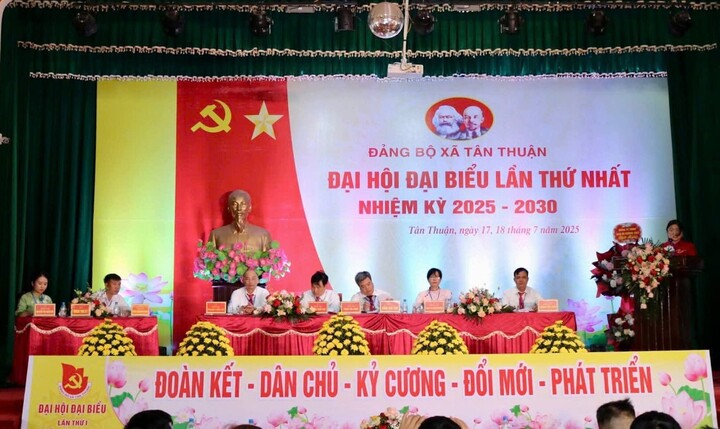 Đảng bộ xã Tân Thuận tổ chức Okvip69.com bán cá nổ hủ đại biểu lần thứ nhất, nhiệm kỳ 2025 - 2030 trong hai ngày 17 và 18/7/2025