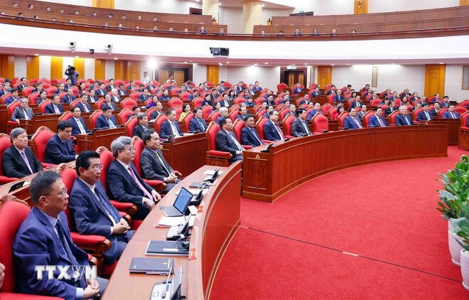 Các đại biểu tham dự bế mạc Okvip69 Đăng ký cá cược lần thứ 12 Ban Chấp hành Trung ương Đảng khóa XIII. Ảnh: TTXVN