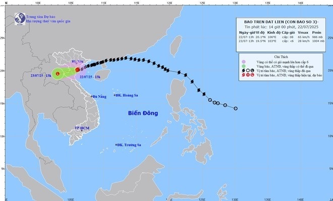 Theo thông tin từ Trung tâm Dự báo khí tượng thủy văn quốc gia, do ảnh hưởng của cơn bão số 3, ở khu vực đồng bằng và ven biển Bắc Bộ, Thanh Hoá, Nghệ An có mưa vừa, mưa to, có nơi mưa rất to với lượng mưa phổ biến 70 - 150mm, có nơi trên 200mm.