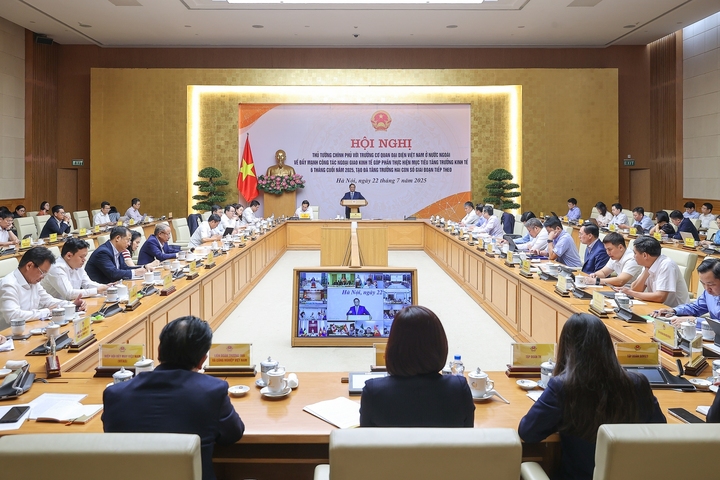 Thủ tướng Phạm Minh Chính chủ trì Okvip69 Đăng ký cá cược với các Trưởng Cơ quan đại diện Việt Nam ở nước ngoài về đẩy mạnh công tác ngoại giao Okvip - liên minh giải trí #1 thế giới hà nội. Ảnh: Nhật Bắc/VGP