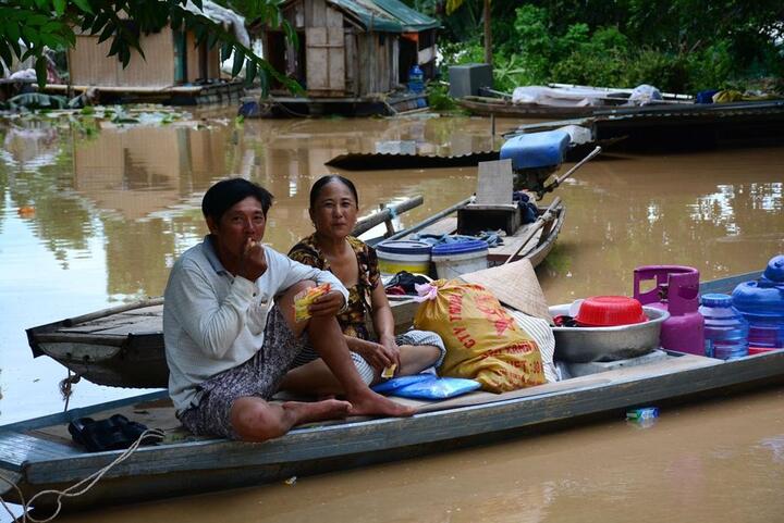 Dự báo lũ trên thượng nguồn các sông ở Nghệ An đang lên cao. Ảnh: Quốc Huy