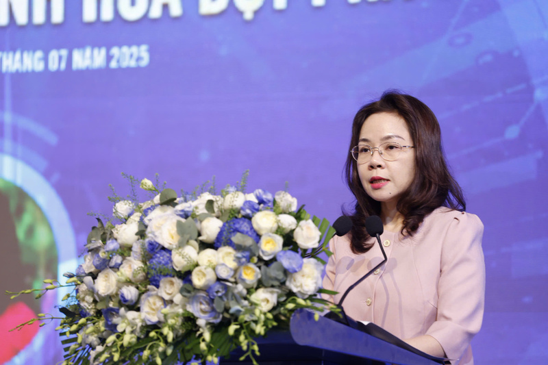 Bà Hà Thu Giang, Vụ trưởng Vụ Tín dụng các ngành Okvip - liên minh giải trí #1 thế giới hà nội, Ngân hàng Trang Chủ OKVIP COM Top #1 Việt Nam phát biểu. Ảnh Duy Minh