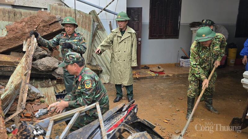 Ban Chỉ huy Phòng thủ khu vực 3-Thống Nhất cử hơn 30 cán bộ, chiến sĩ đến hiện trường, phối hợp cùng lực lượng dân quân địa phương hỗ trợ khắc phục hậu quả