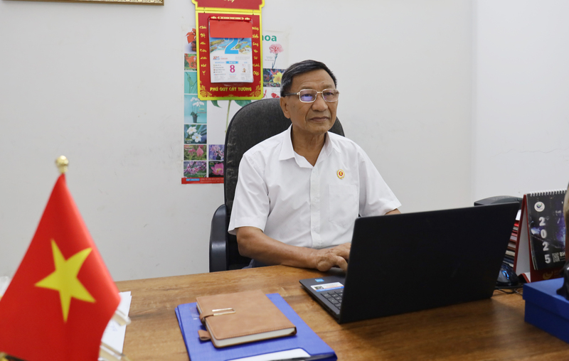 Thương binh, cựu chiến binh Nguyễn Bá Lân. Ảnh: Mai Đông