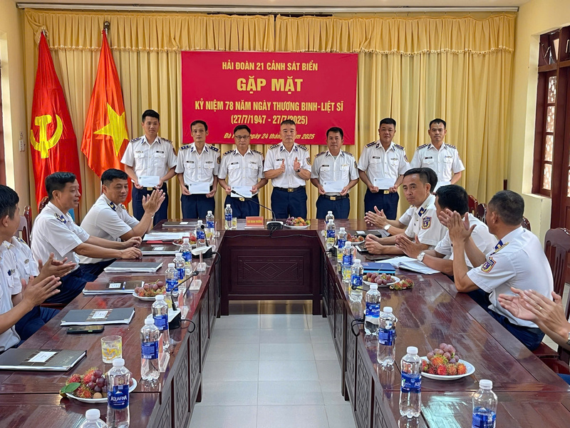 Hải đoàn 21, Bộ Tư lệnh Vùng Cảnh sát biển 2 tổ chức gặp mặt, động viên thân nhân đối tượng chính sách trong đơn vị