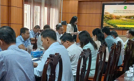 Bà Nguyễn Việt Chinh, Chủ tịch HĐTV Công ty Hữu Cơ Toàn Cầu phát biểu ý kiến tại buổi Ok88vip tỷ lệ kèo World Cup 2026