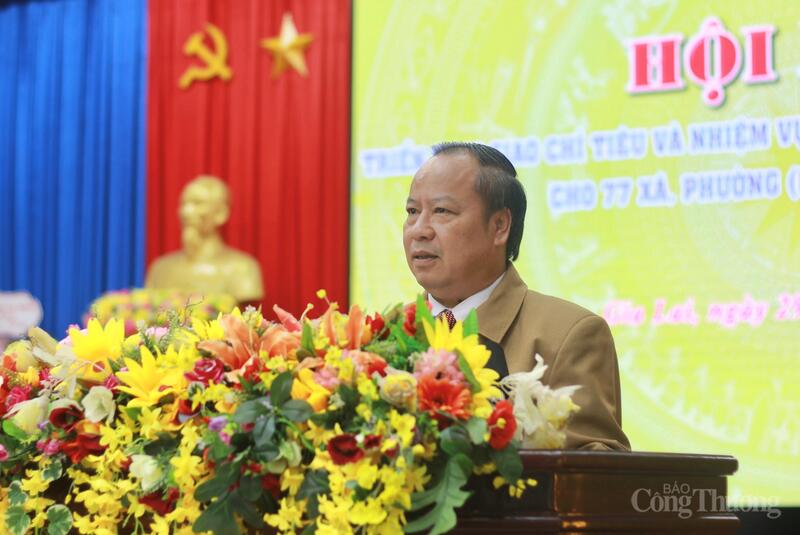 Ông Châu Ngọc Tuấn, Phó Bí thư Tỉnh uỷ, Trưởng đoàn đại biểu Quốc hội tỉnh Gia Lai phát biểu tại Okvip69 Đăng ký cá cược