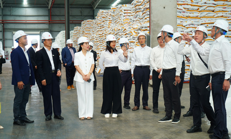 Đoàn Lãnh đạo tỉnh Tây Ninh, SPG Bohaiwan Port và Bohwa Shipping tham quan hệ sinh thái tại Cảng Quốc tế Long An. Ảnh: Đồng Tâm Group