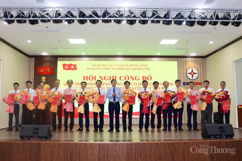 Đảng ủy các cơ quan Đảng tỉnh đã công bố quyết định thành lập Đảng bộ Công ty Điện lực Quảng Trị trực thuộc Đảng ủy các cơ quan Đảng tỉnh