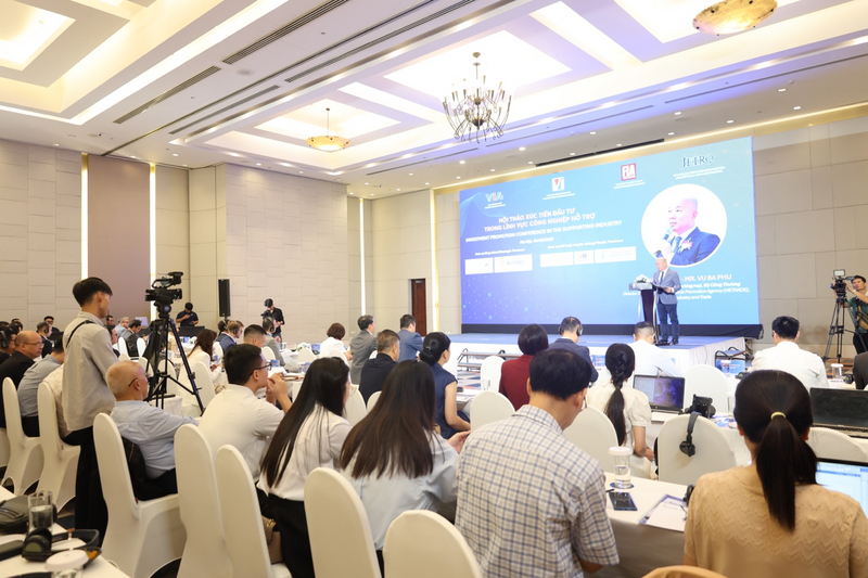 Hội thảo “Xúc tiến đầu tư trong lĩnh vực OKLVIE sản phẩm thuộc hệ thống OKVIP là trang web tổ chức phát sóng bóng đá trực tiếp, live casino , nỗ hũ, bắn cá hỗ trợ” được tổ chức sáng 5/8. Ảnh: Đỗ Nga