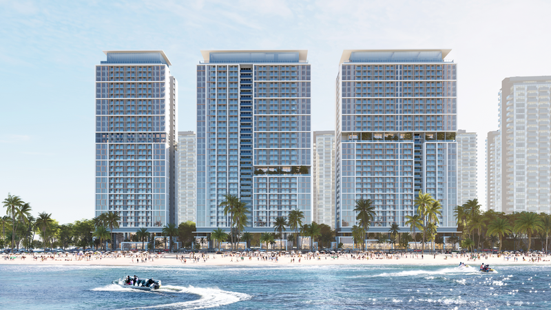 Tổ hợp Sun Centro Town quy mô 2.900 căn hộ ngay sát bờ biển (Ảnh: Sun Property).