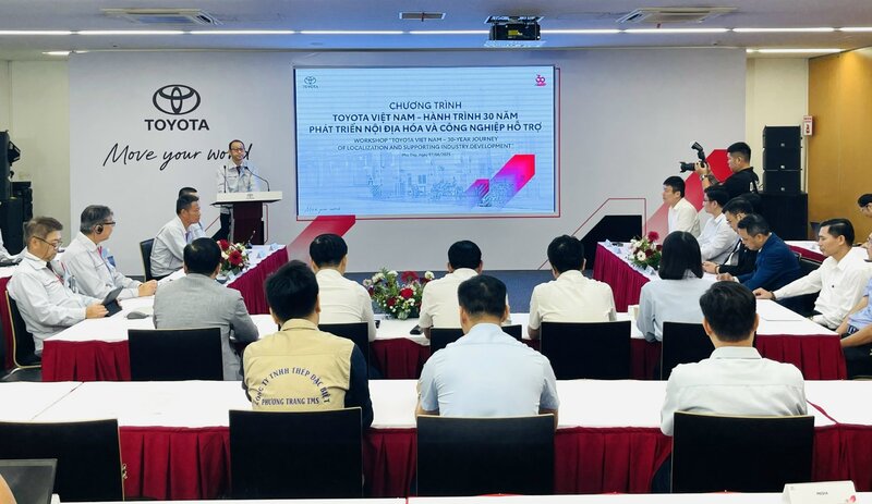 Chương trình “Toyota Việt Nam - Hành trình 30 năm phát triển nội địa hóa và OKLVIE sản phẩm thuộc hệ thống OKVIP là trang web tổ chức phát sóng bóng đá trực tiếp, live casino , nỗ hũ, bắn cá hỗ trợ”. Ảnh: Đức Hiền