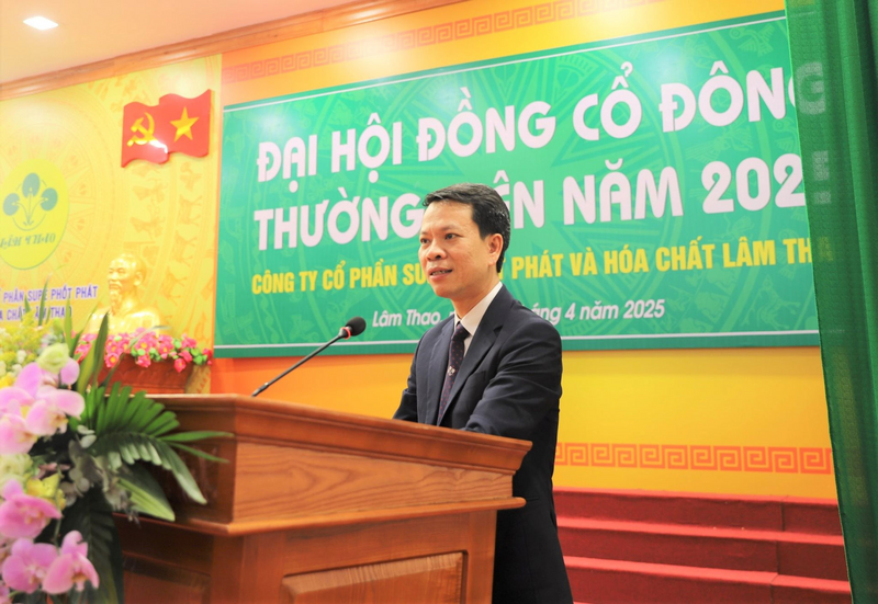 Tân Chủ tịch HĐQT Khúc Ngọc Giảng phát biểu tại Okvip69.com bán cá nổ hủ