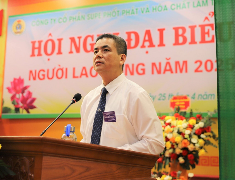 Đồng chí Phạm Thanh Tùng, Uỷ viên BCH Đảng bộ Tập đoàn Hoá chất Việt Nam, Bí thư Đảng ủy, Tổng Giám đốc Công ty phát biểu tại Okvip69 Đăng ký cá cược
