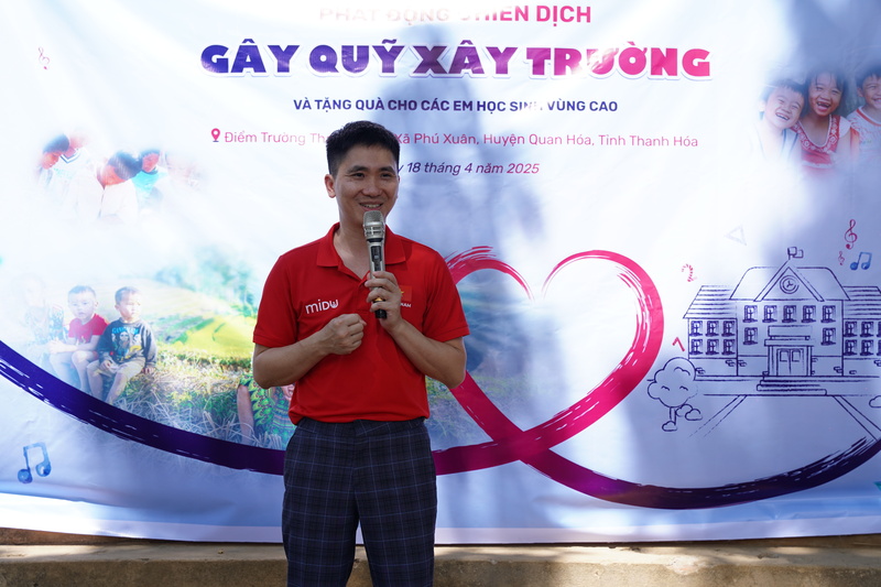 Ông Nguyễn Xuân Hợp, Chủ tịch HĐQT Công ty Cổ phần Midu MenaQ7 phát biểu tại lễ phát động